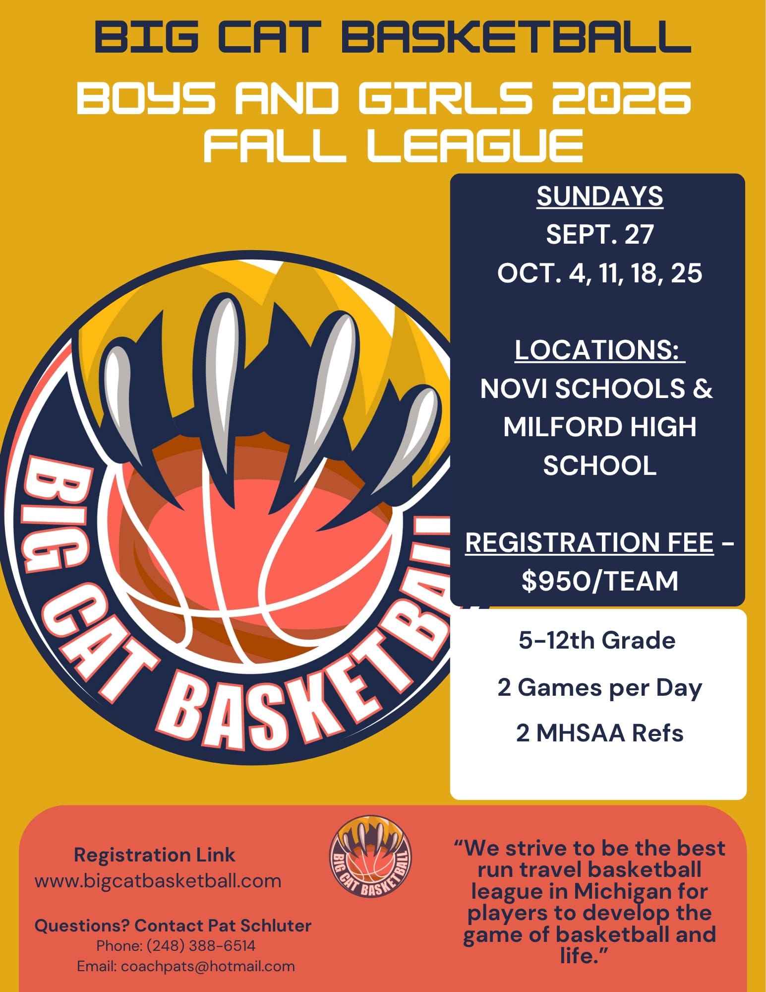 2026 Boys and Girls Fall Basketball League
